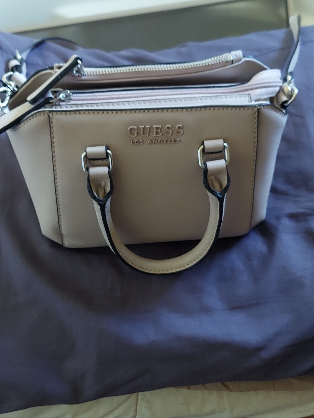 GUESS Los Angeles Taupe Mini Satchel